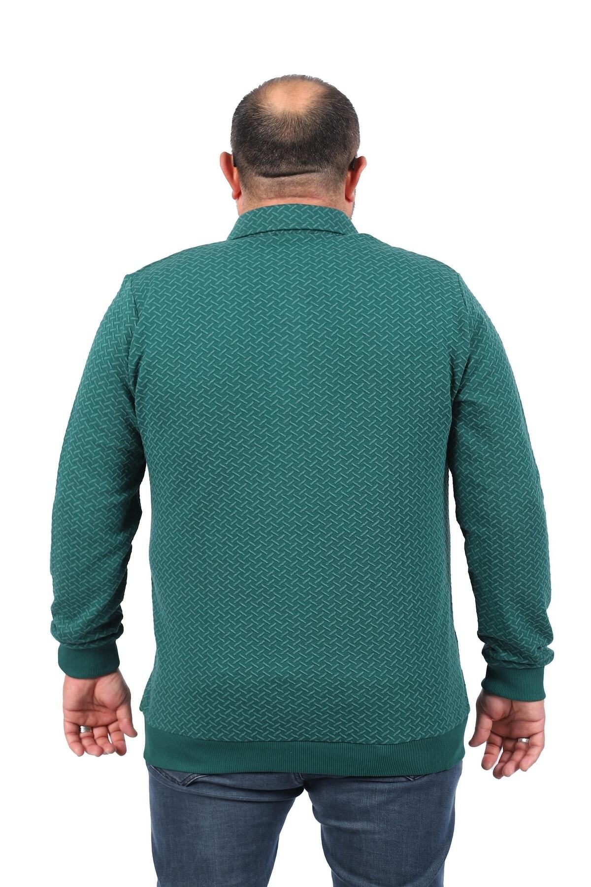 Starbattal-Μεγάλο μέγεθος Polo Collar Sweat Impact Mc 22717-neftı 3