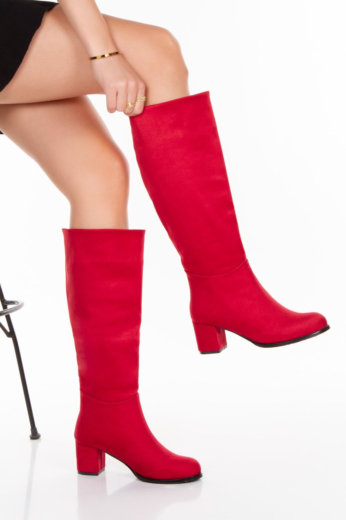 irmona Drea Red Luxury Suede Under The Genun Boots Femeie - 41