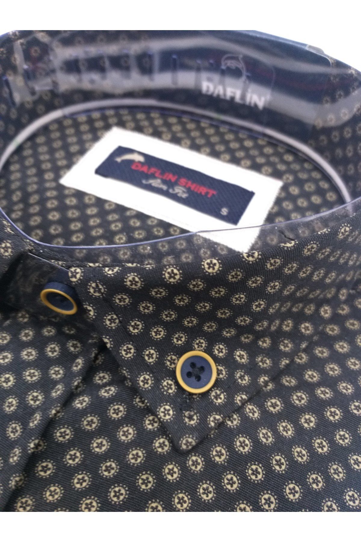 Daflin-Slimfit Printed Men's ShirtThe Size Chart Is in Images 4