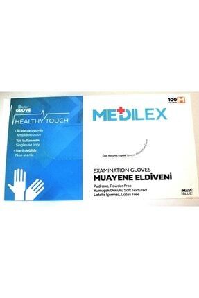M Beden Medilex Muayene Eldiveni Mavi Renk S BEDEN KİDİ MEDİLEX
