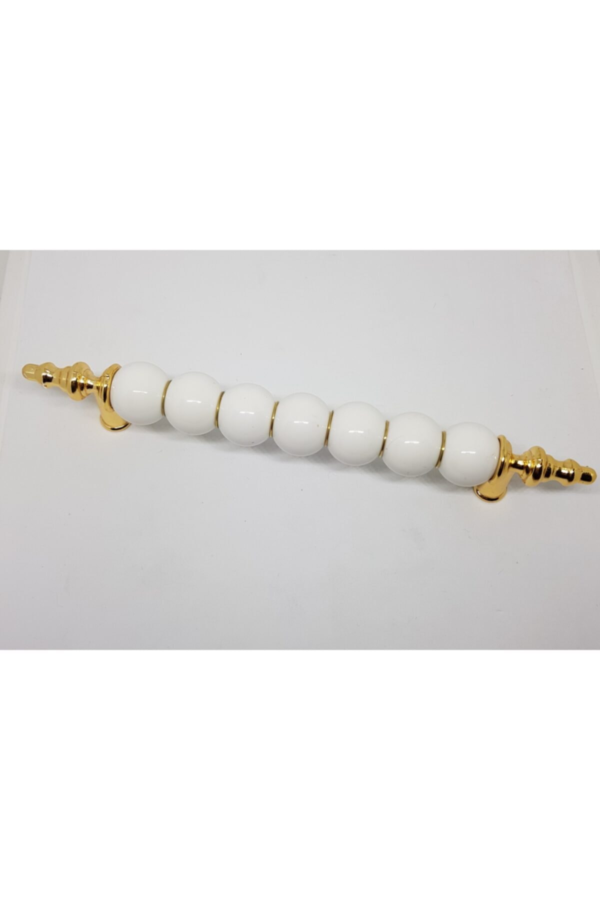 Damla Misket Altın Beyaz Mobilya Kulpu 128mm