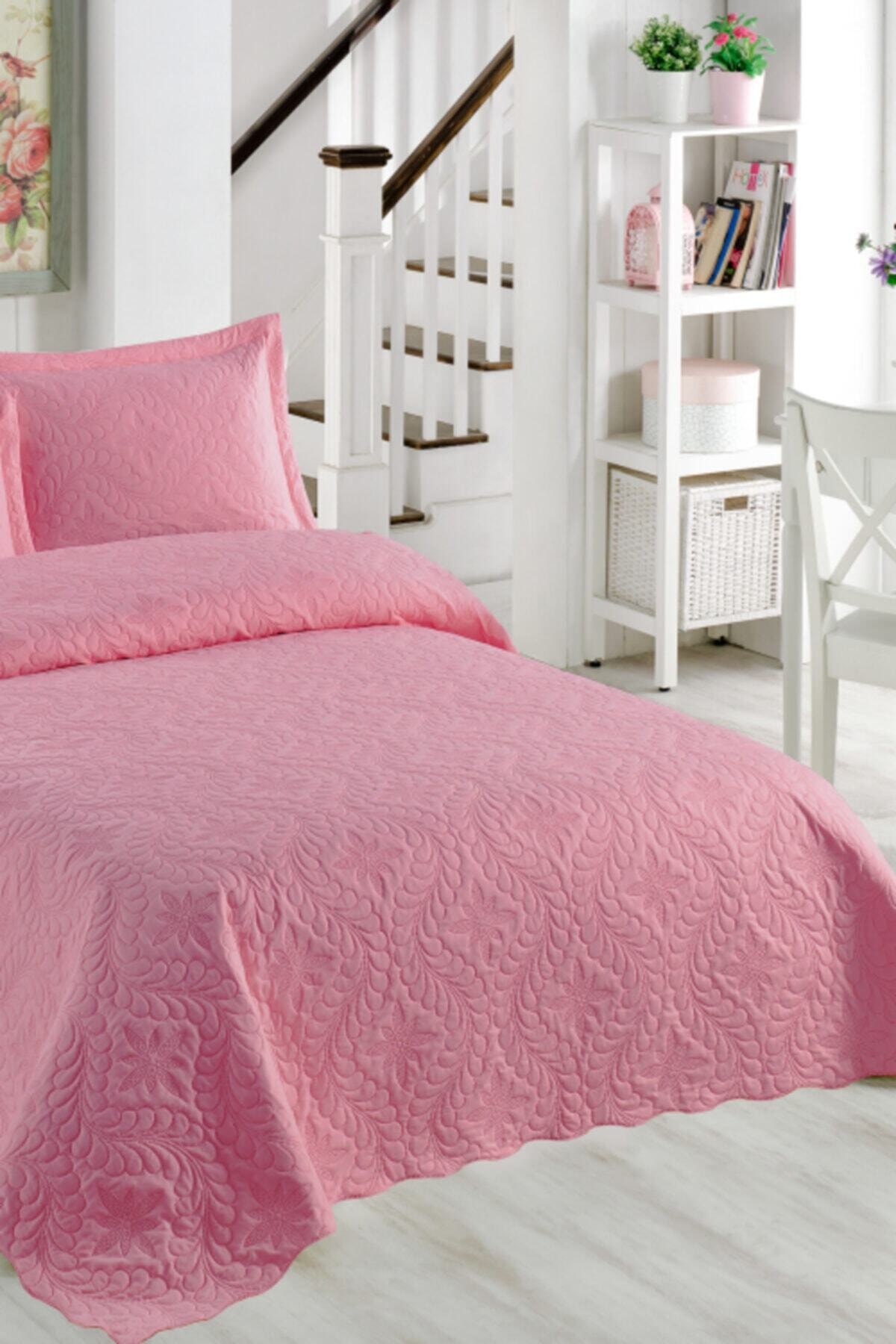YATAK ÖRTÜM Örtüm Ivy Rose Çift Kişilik Microfiber Kapitone Yatak Örtüsü