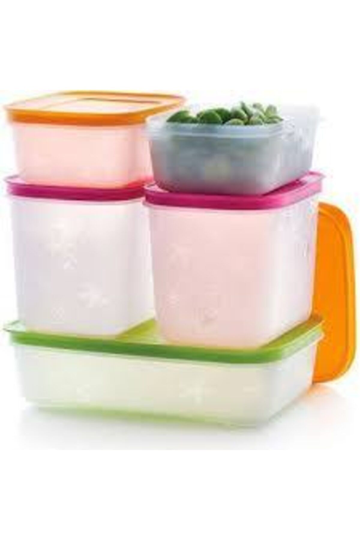 Tupperware-Alaska I Deep Freezer Storage Container Set of 5 3