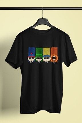 South Park Siyah Baskılı Tshirt TZBK0120