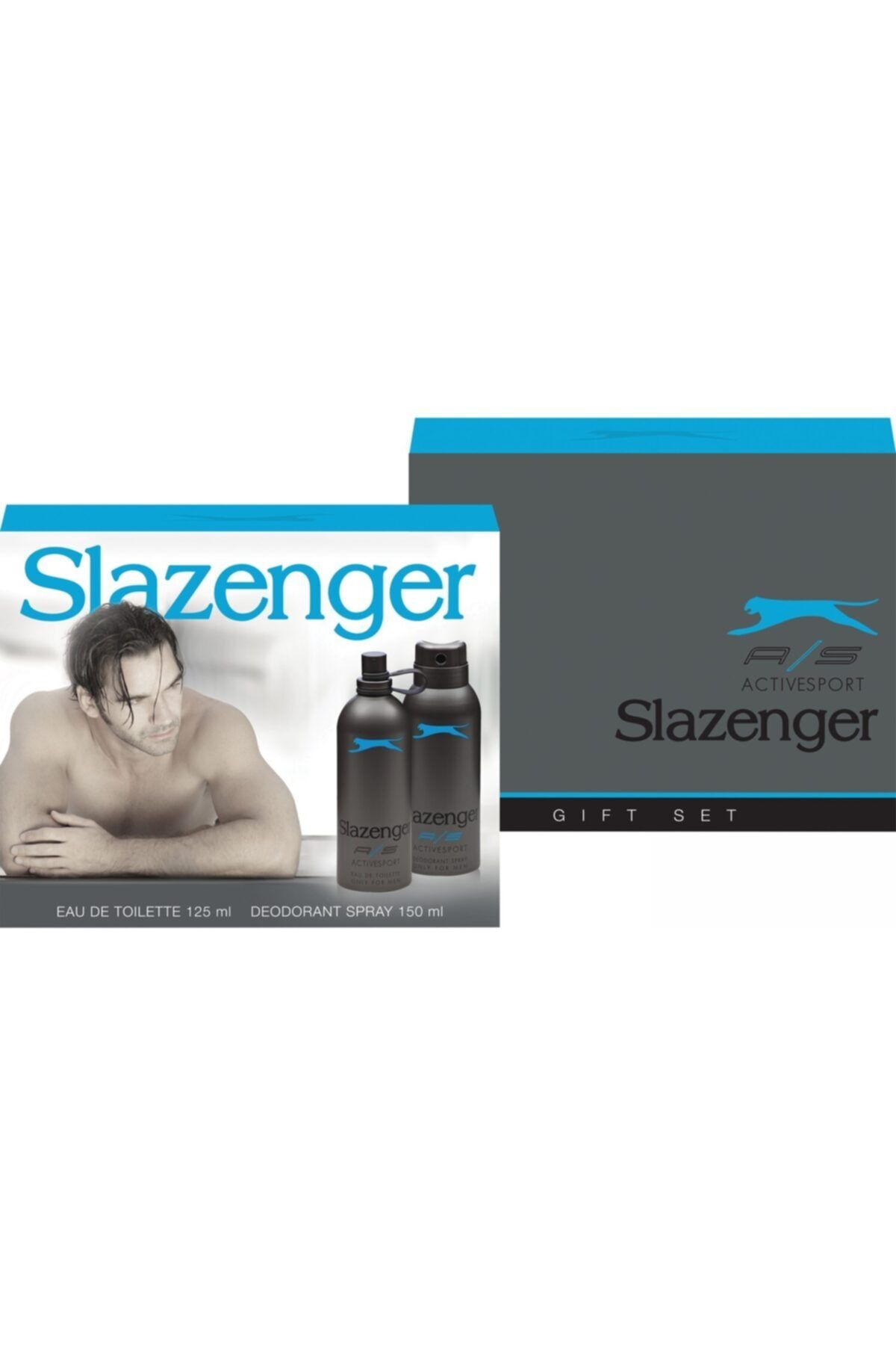 ست دئودورانت و عطر مردانه آبی اکتیو اسپورت  اسلازنجر Slazenger (برند انگلستان)