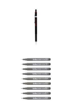 Drawing Teknik Çizim Ve Rotring 300 - 0.5mm Kalem Seti - Kozme Store KT.ROTRINGSET02