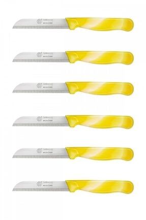 Solingen Mermer Desen Meyve Bıçağı 6'lı Sarı GGS-M-04