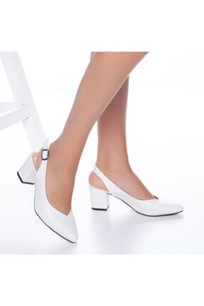 Beyaz Kadın Topuklu Ayakkabı 00457