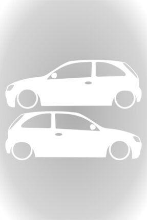 2 Adet Opel Corsa C 2 Kapı Basık Oto Sticker Araba Sticker Beyaz 15 X 5 Cm qa2548566548