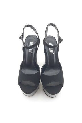 Kadın Siyah Süet Kalın Topuklu Ayakkabı ZG 8530