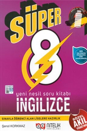 Nitelik Yayınları 8.sınıf Süper Yeni Nesil Ingilizce Soru Kitabı NİT00069