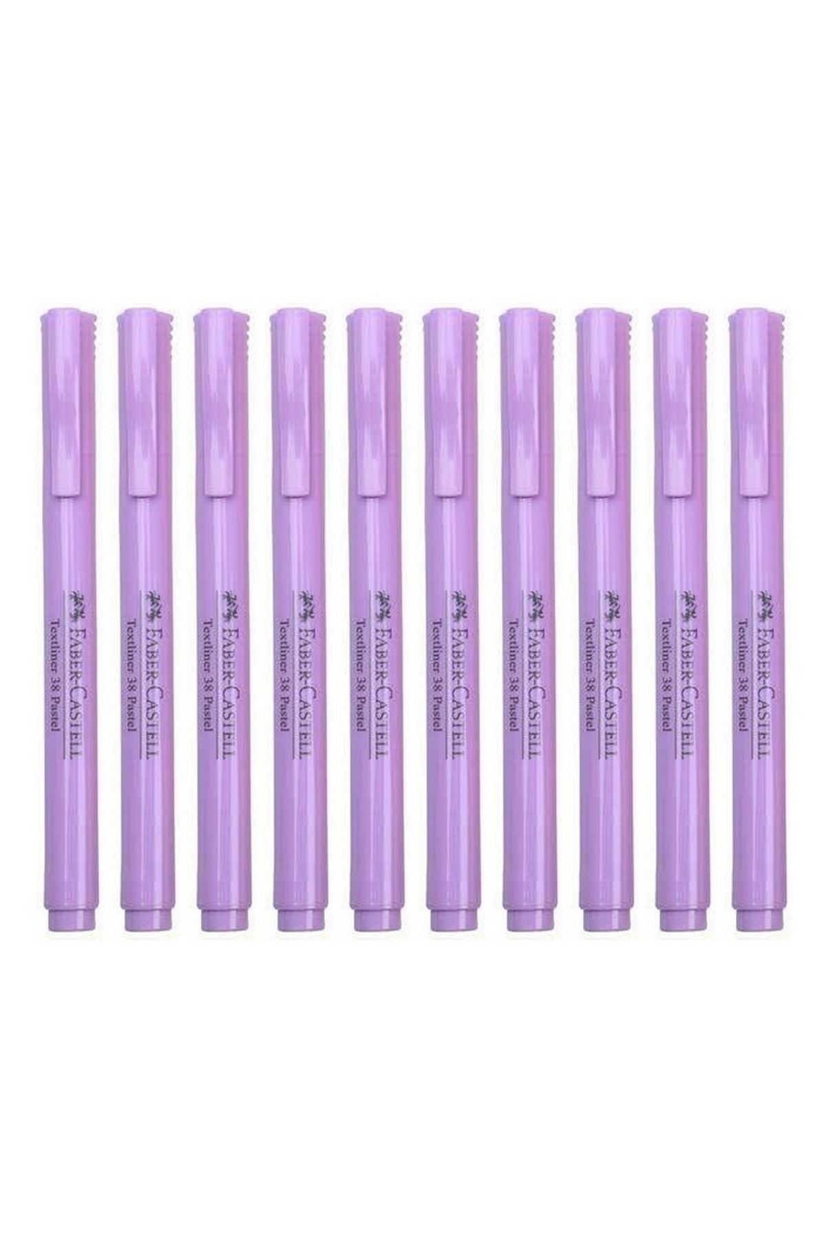 Faber 38 Kalem Tipi Fosforlu Kalem Pastel Mor 10 Lu Kutu (5030158113)