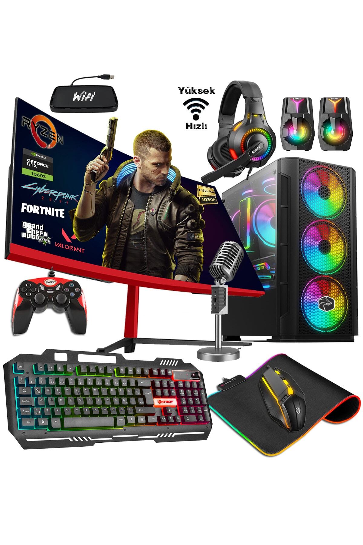 Ptx80 Ryzen 5 3600 32gb 512gb M.2+1tb Gtx1660 Super 24"165hz Gaming Desktop