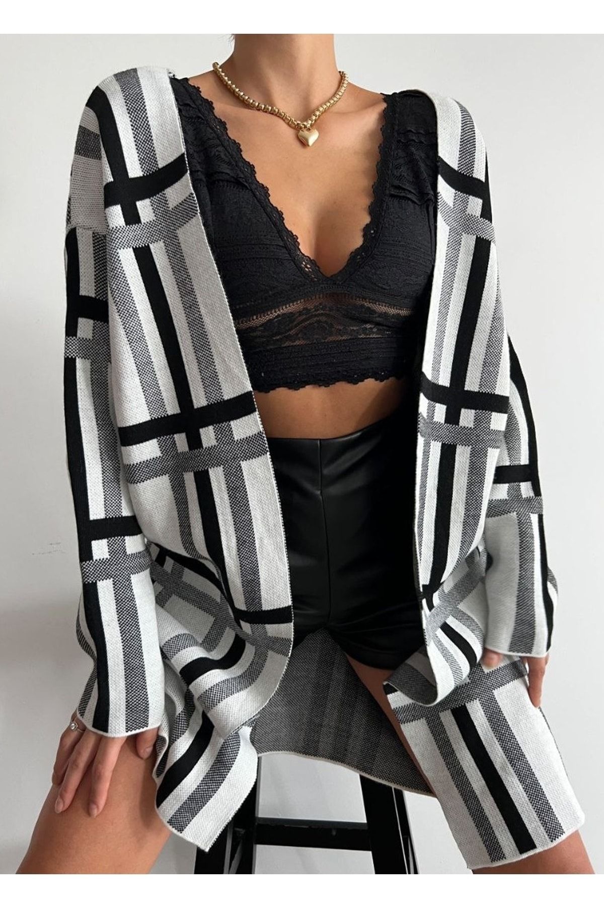 Plaid wrap deals cardigan
