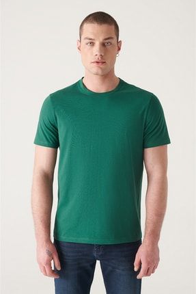 Erkek Yeşil Basic T-shirt E001000