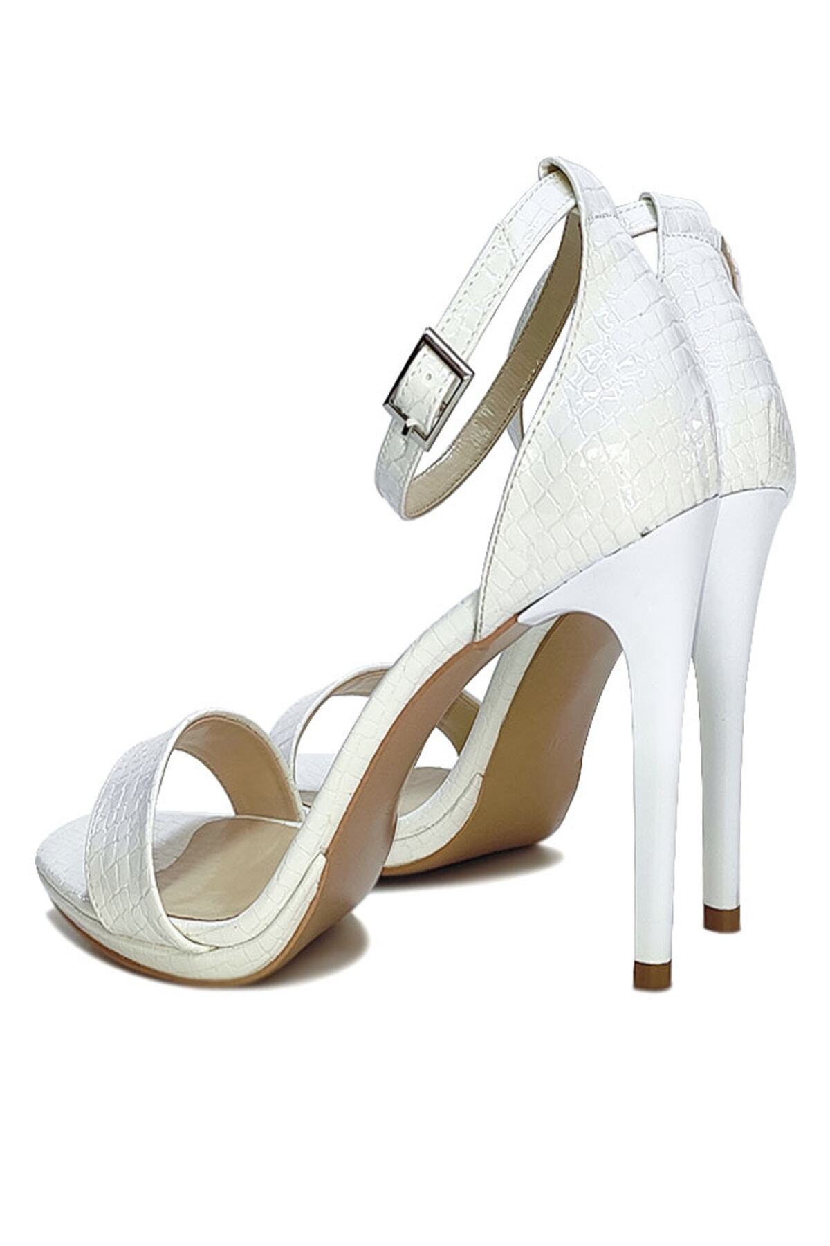 صندل زنانه سفید Fitbas | MR_111033_466 اورجینال - تصویر 3