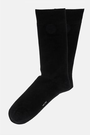 Erkek Siyah Düz Bambu Soket Çorap E008501