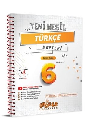 6. Sınıf Yeni Nesil Türkçe Defteri 2023 BRS04444