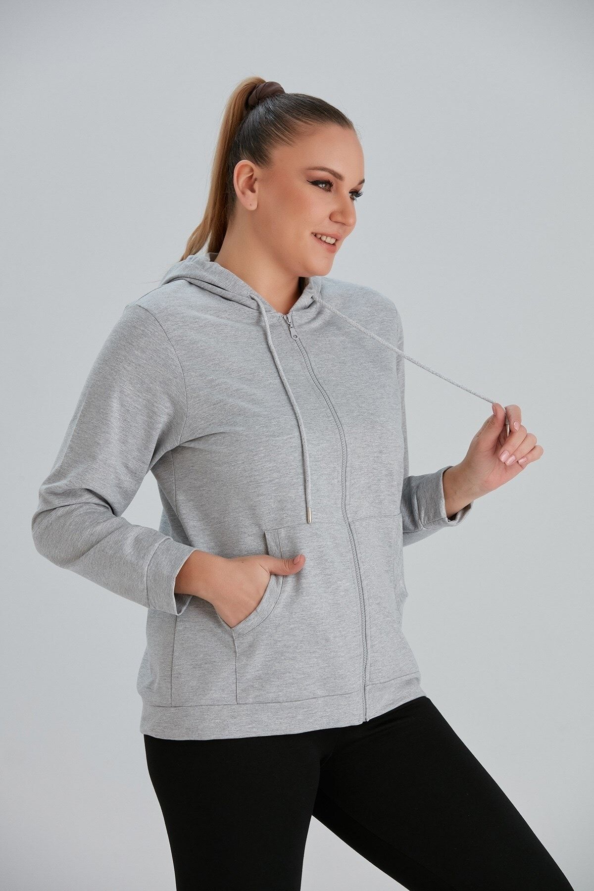Plus size grey new arrivals tracksuit