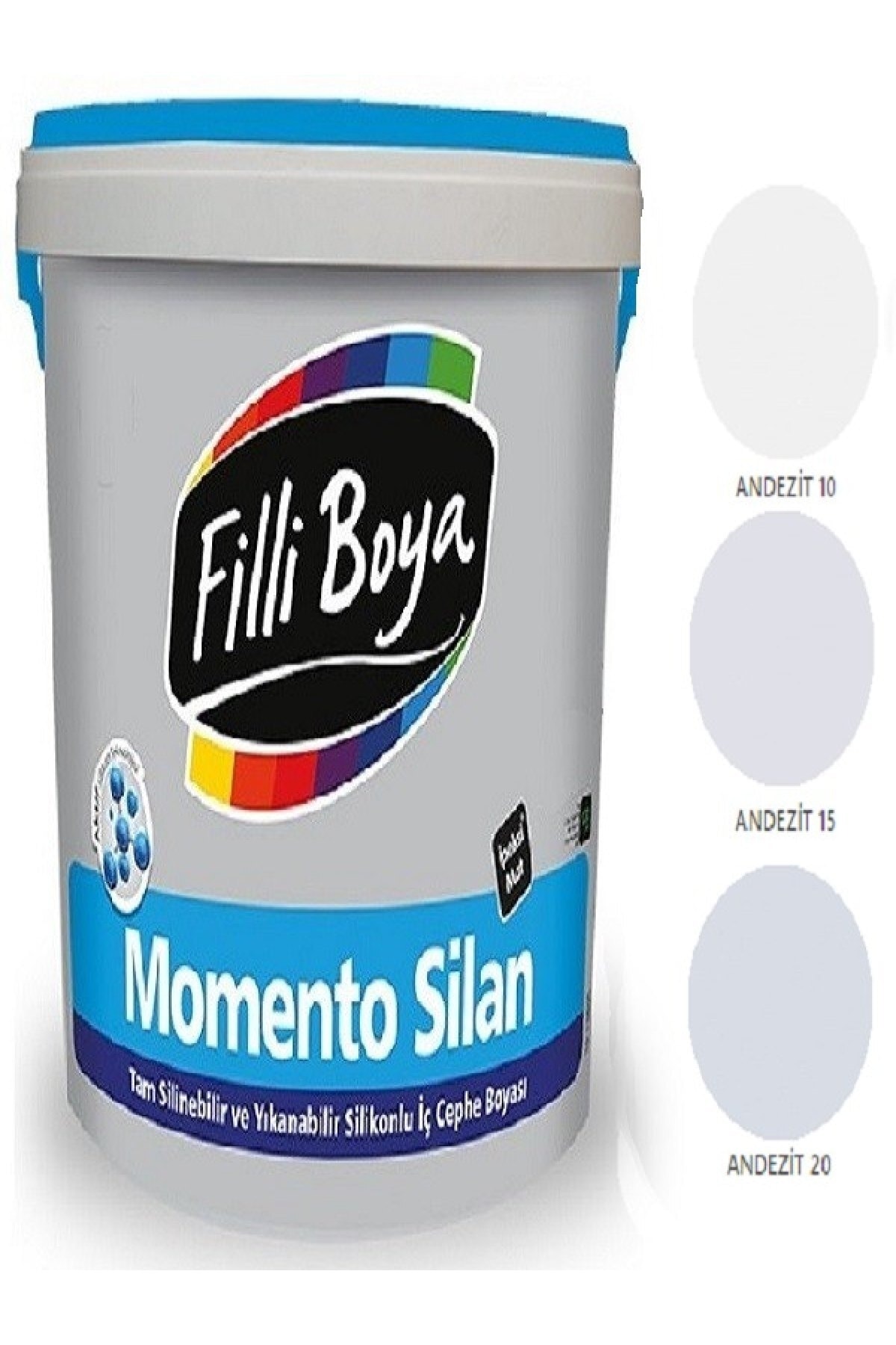 Momento Silane Full Wipeable Washable Silicone Silk Matte Paint 2.5 L (Andesite 10)
