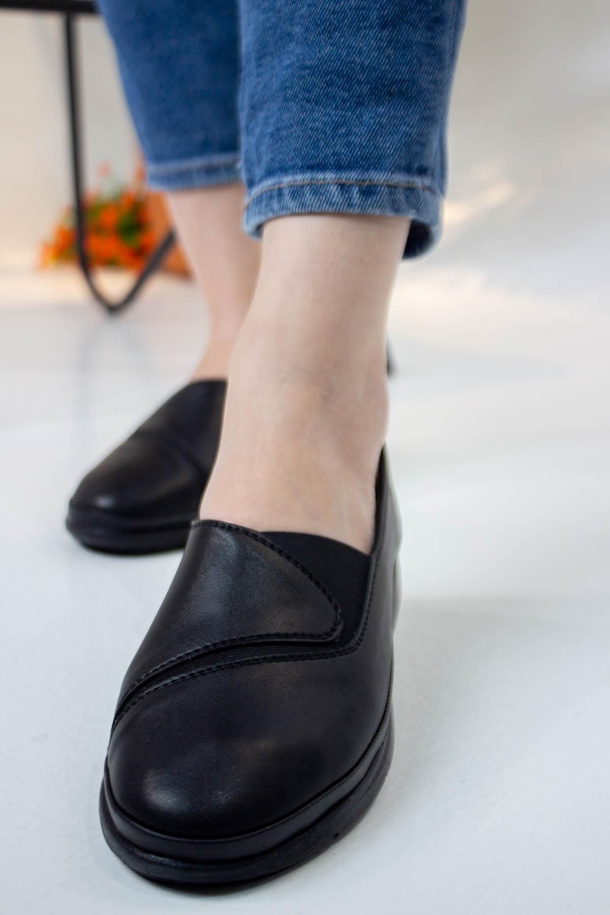 Moda Anna-Elastic Anatomical Leather Sole Women's Shoes 2015 Black 4