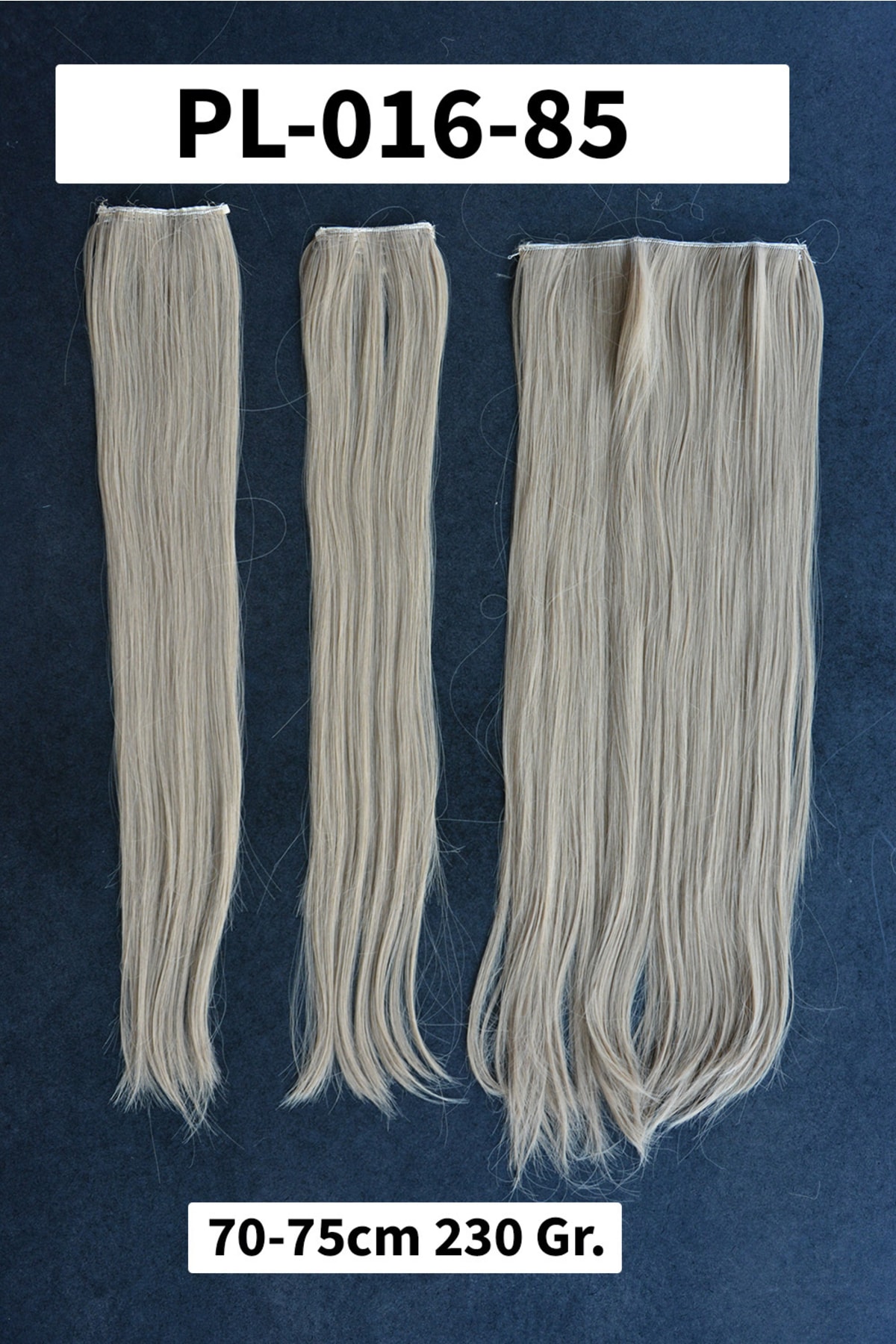 8 Kadına Dair Herşey Küllü Bebek Sarısı Düz Uzun Yarım Ay Saç – 3 Parça Çıt Çıt 75cm. 230 Gr. Vıp Serı