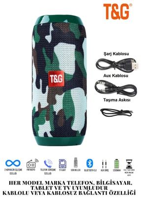 T&G 117 Bluetooth Hoparlör Kablosuz Taşınabilir Ses Bombası Extra Bass Kamuflaj tg117-bymia