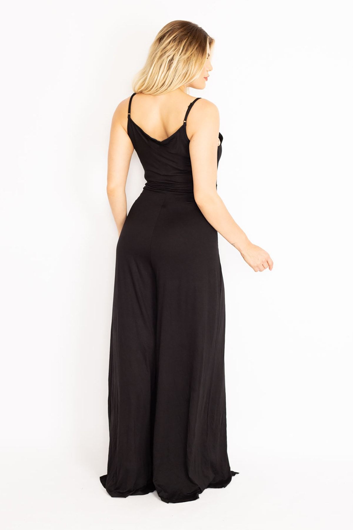 Black slit jumpsuit clearance