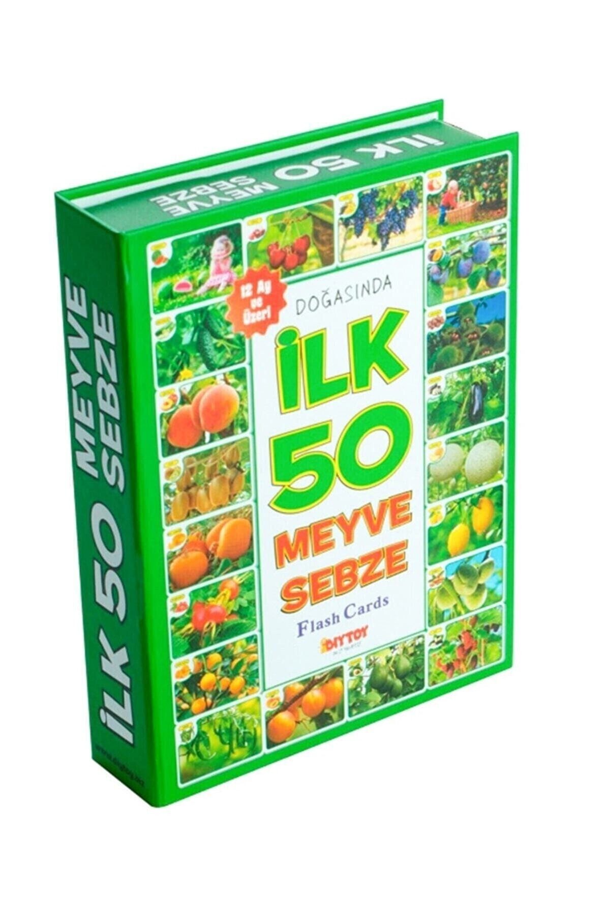 Bebekler Için Zeka Kartları Eğitim Seti Ilk 50 Meyve Sebze Öğreniyorum Eğitici Kartlar