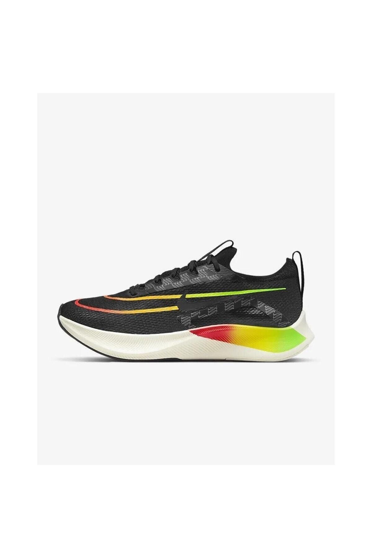 Nike Zoom Fly 4 Koşu Ayakkabısı Siyah Yeşil Turuncu Sarı
