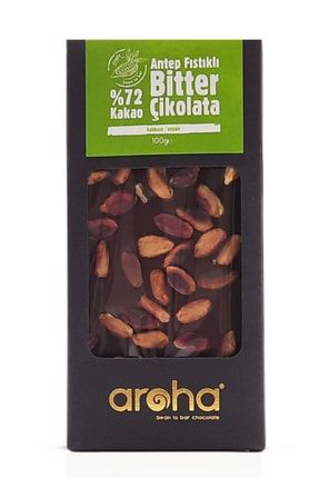 Antep Fıstıklı Bitter Çikolata - %72 Kakao VGNBKL173