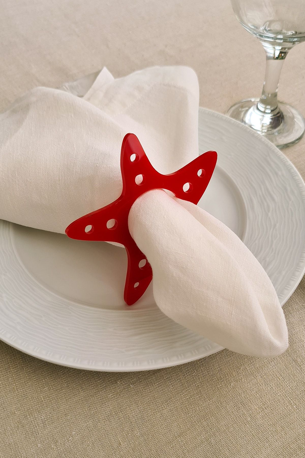 Red napkin rings new arrivals