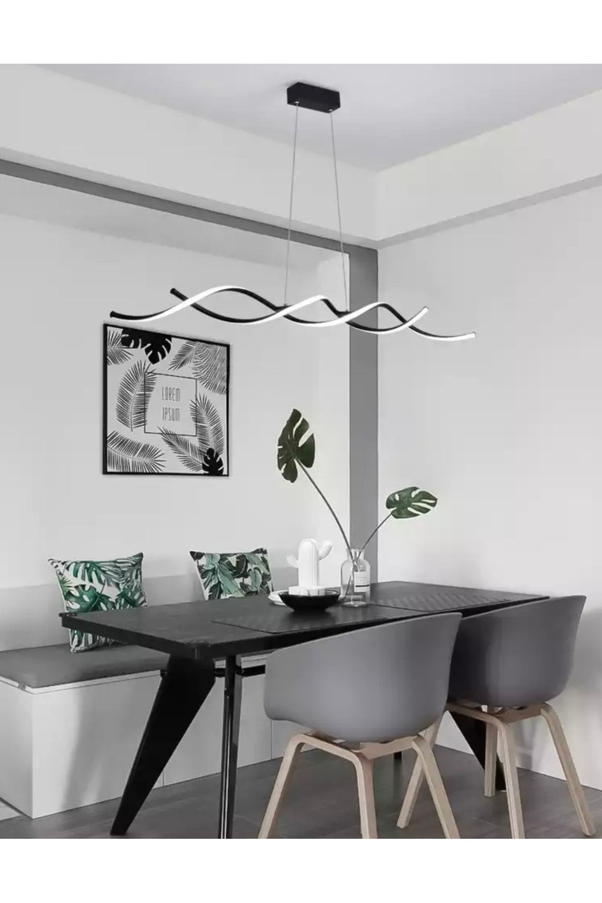 Fico Home-Modern Concept Design La Spezia LED Chandelier Black Pendant Lamp with Remote Control Chandelier 3 Colors 4