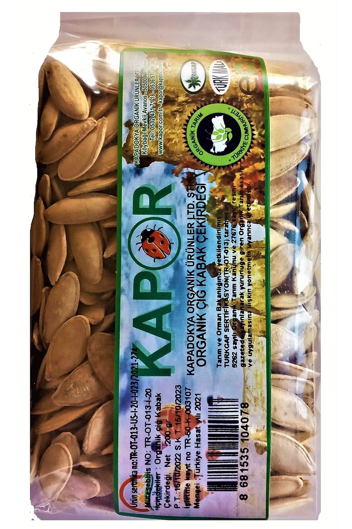 KAPOR Organik Kabak Çekirdeği Çiğ 200 Gr