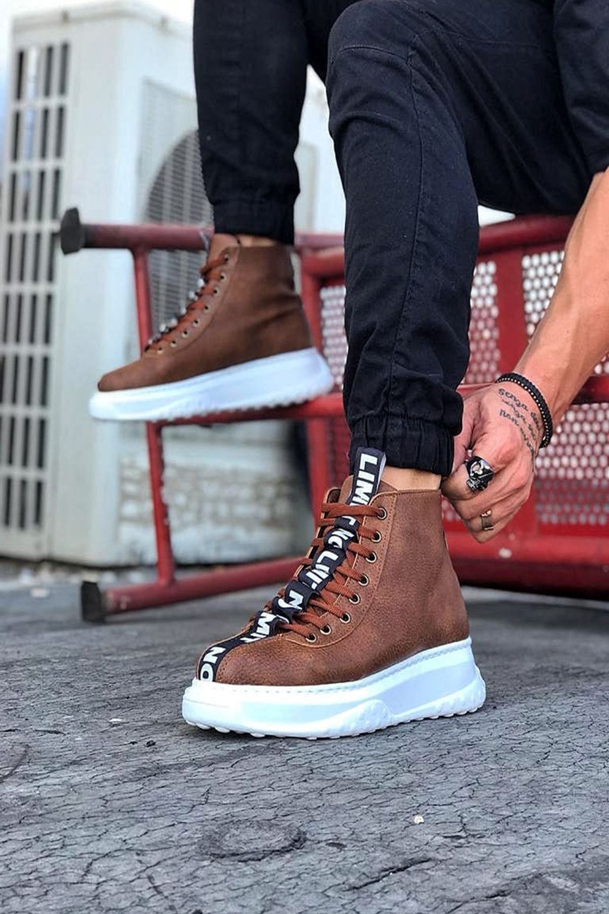 Mida Shoes Tan Leather Men s Half Ankle Boots Trendyol