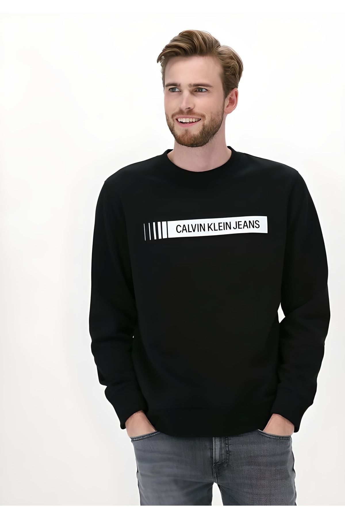 Calvin Klein Jeans Institutional Logo Sweatshirt - Trendyol