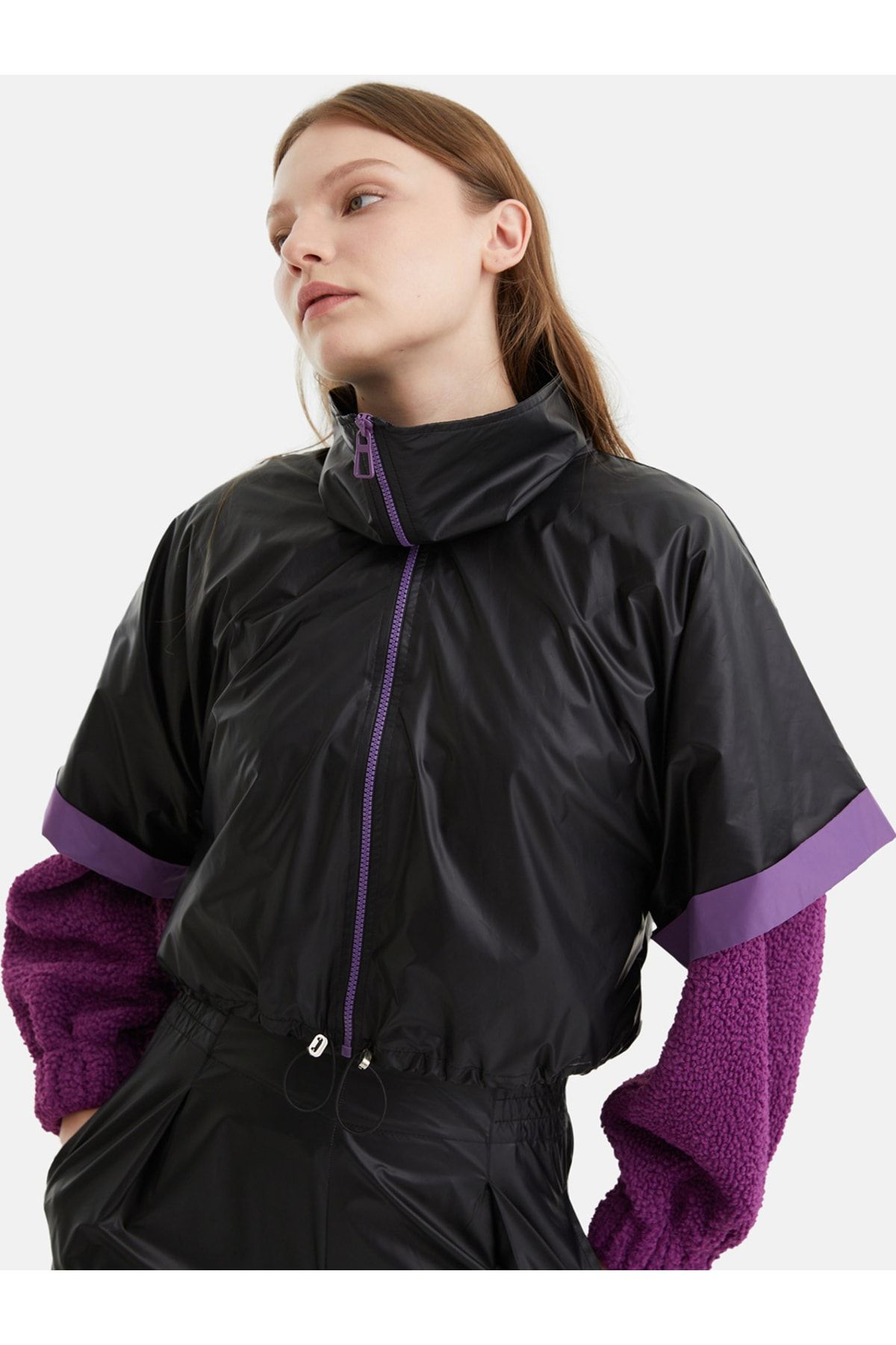 Nocturne Geniş Yaka Crop Ceket BY5940