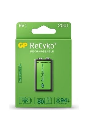 Gp Recyko 200 Serisi 9v Nimh Şarjlı Pil(GP20R8HEMTR-2GB1) GP20R8H-2UEC1