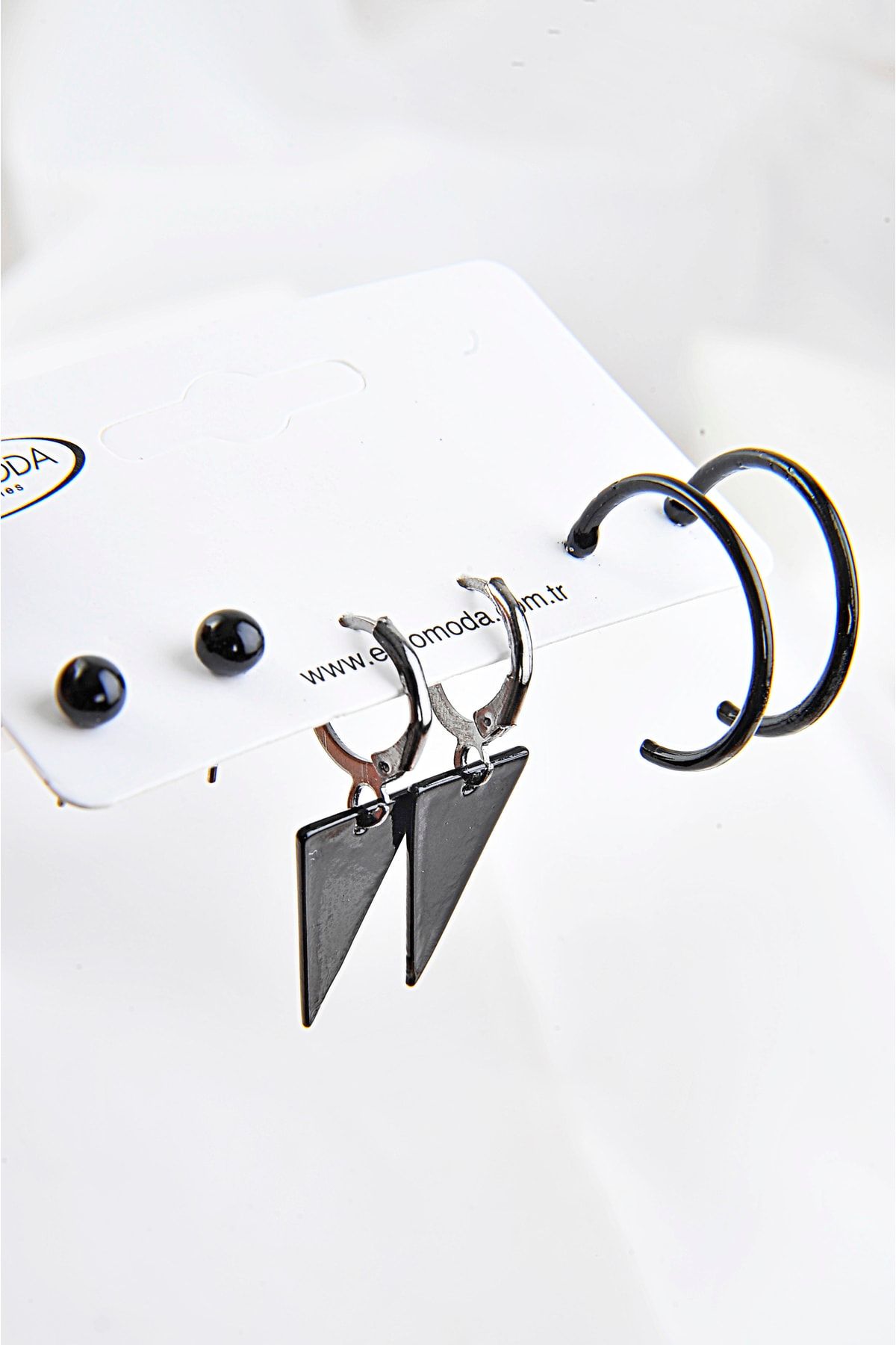 Black earring on sale set
