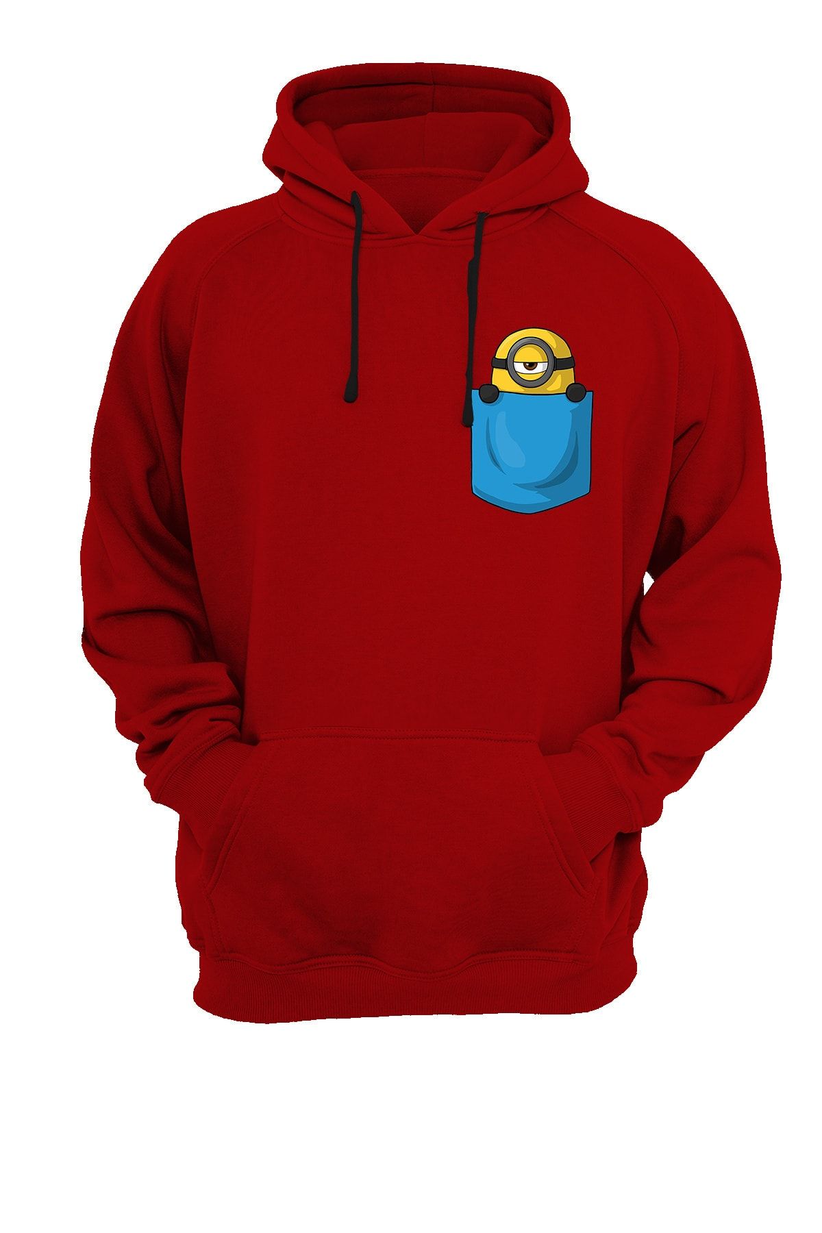 remonz Hanorac Cu Glugă Imprimat Minion Cu Buzunar, Fără Fermoar Unisex - M