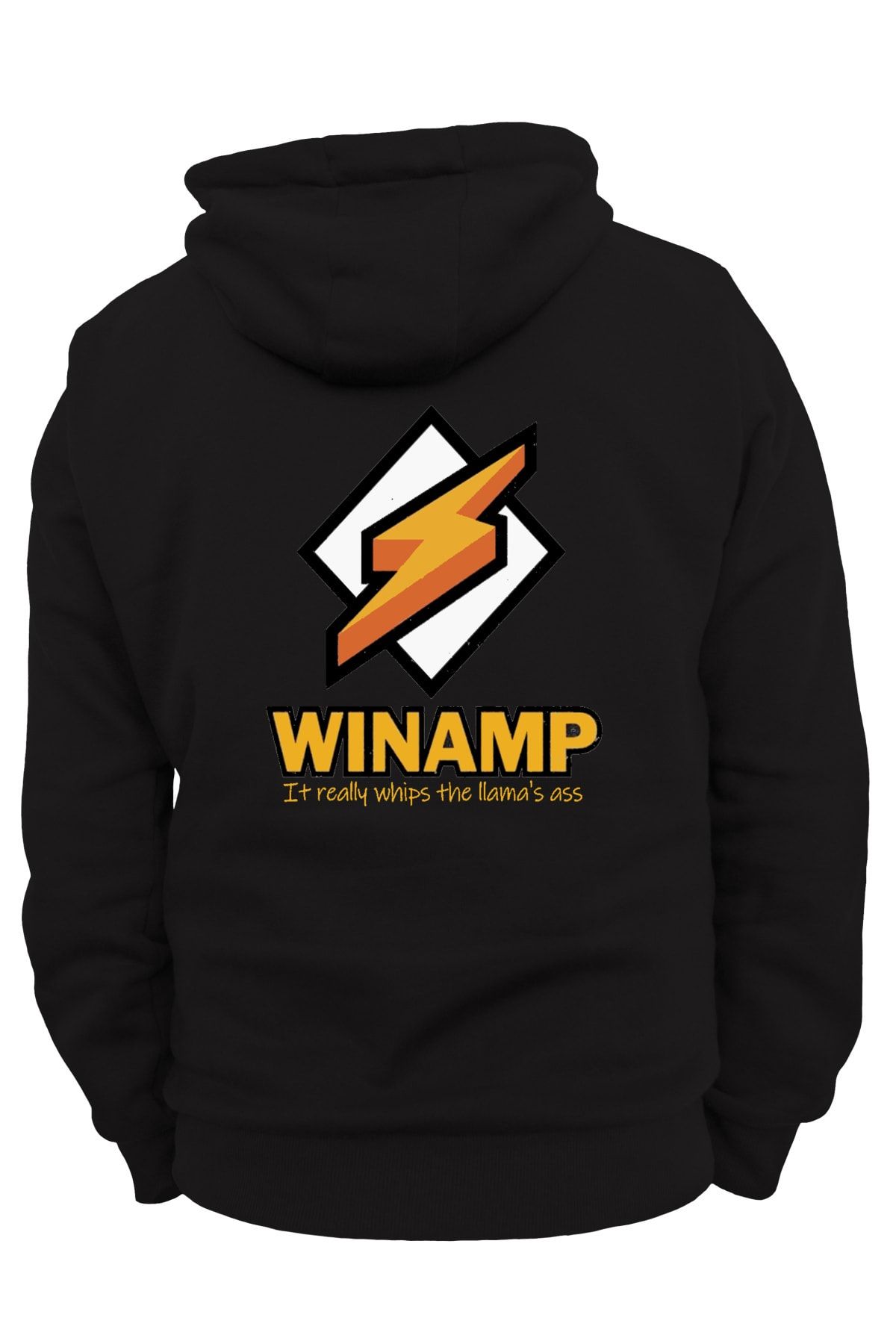 remonz-Imprimat pe spate Winamp, 100% bumbac, 3 fire. Hanorac foarte gros cu căptușeală din lână 1