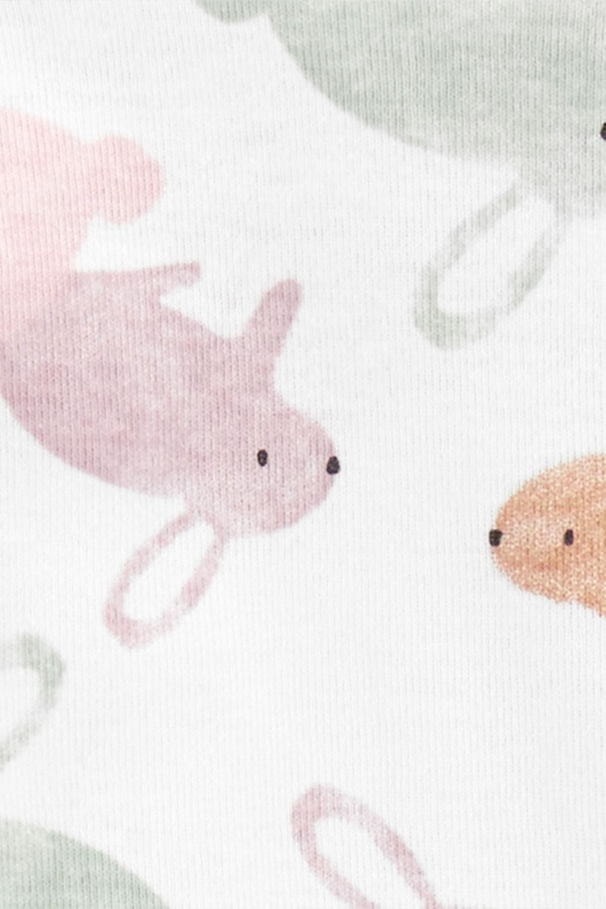 Carters Kız Bebek Tavşan Desenli 3'lü Body Pantolon Set