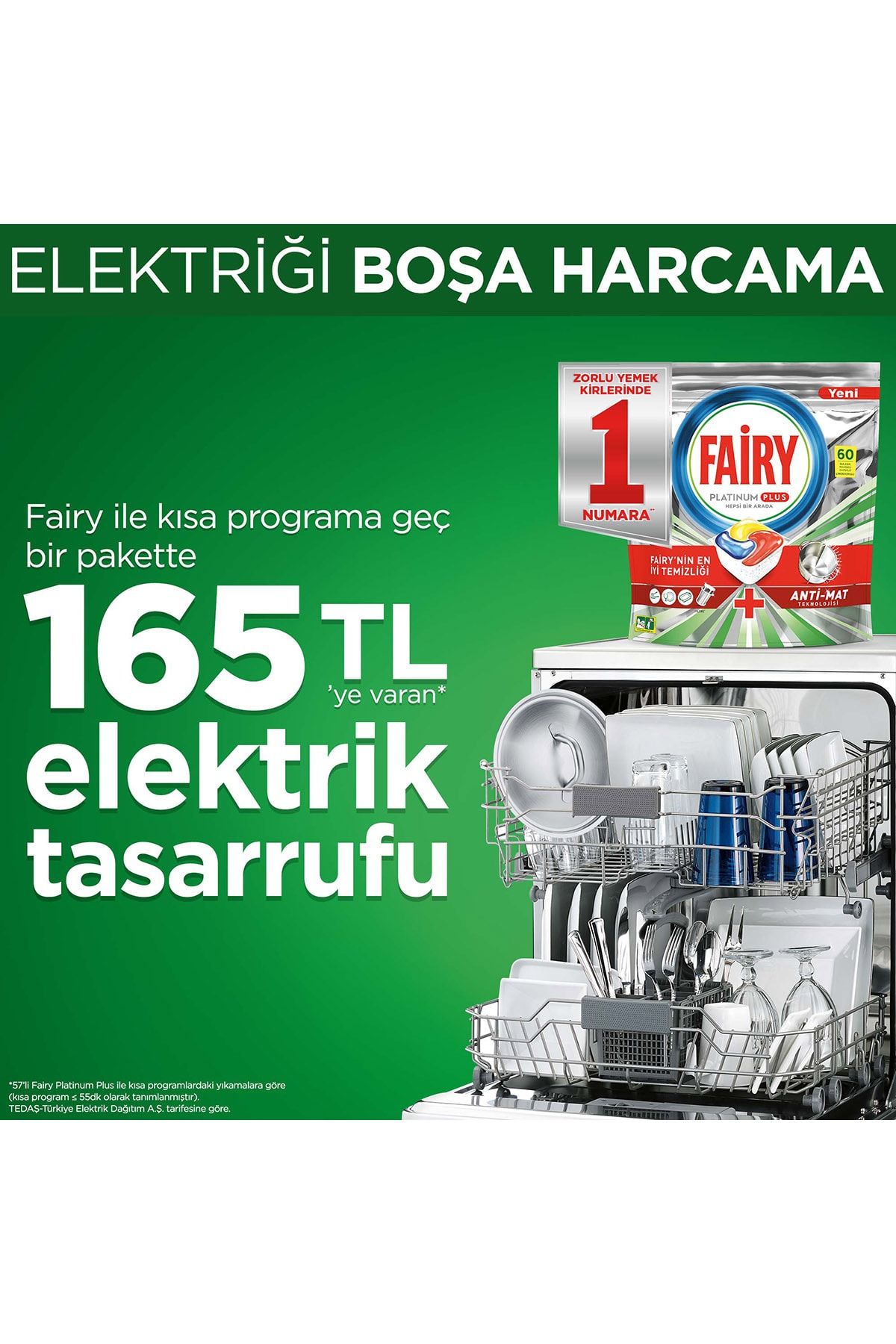 Fairy Platinum Plus Ultra Temizlik 60 Yıkama Bulaşık Makinesi Deterjanı Kapsülü ZO10015