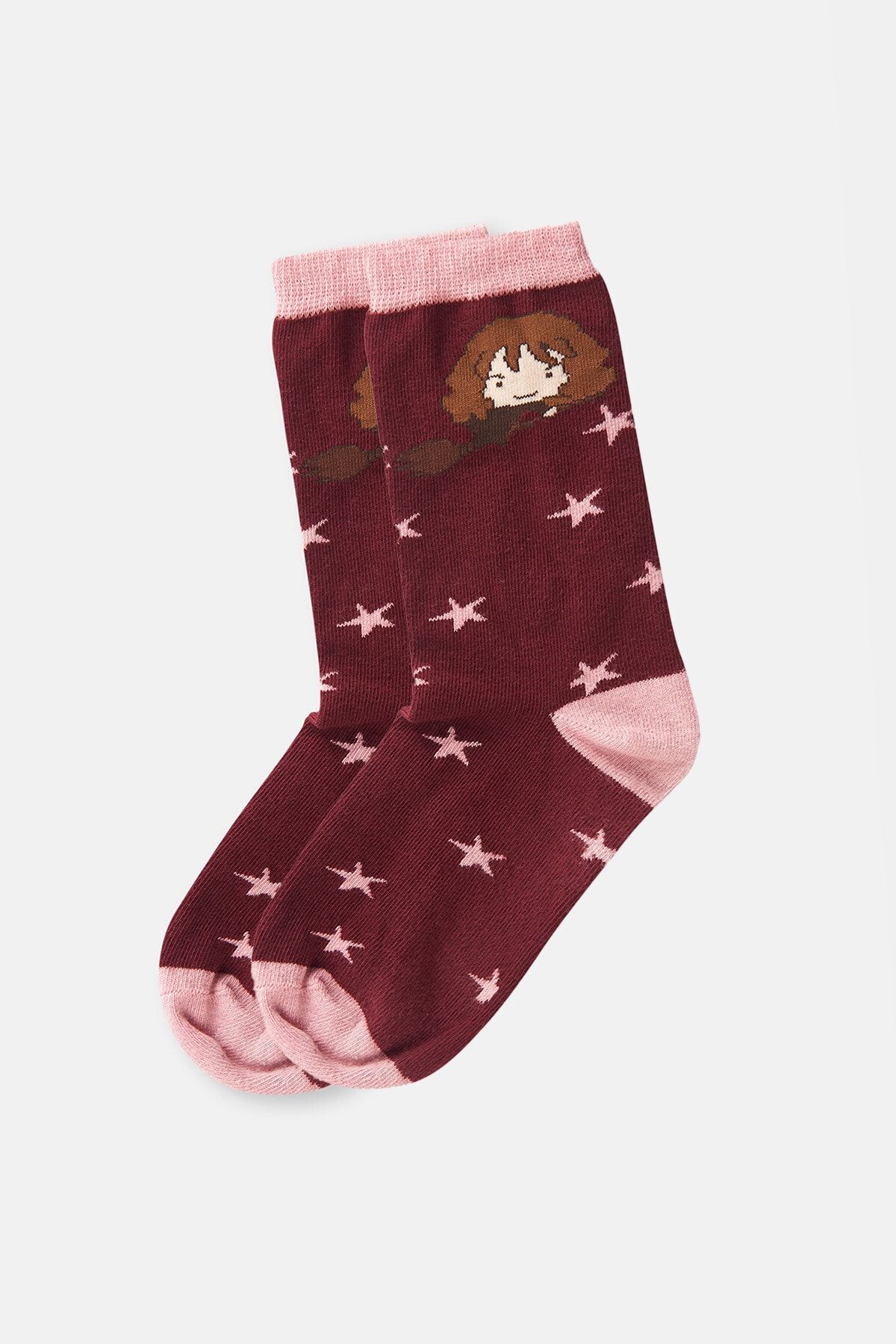 Dagi Bordo Harry Potter Çorap