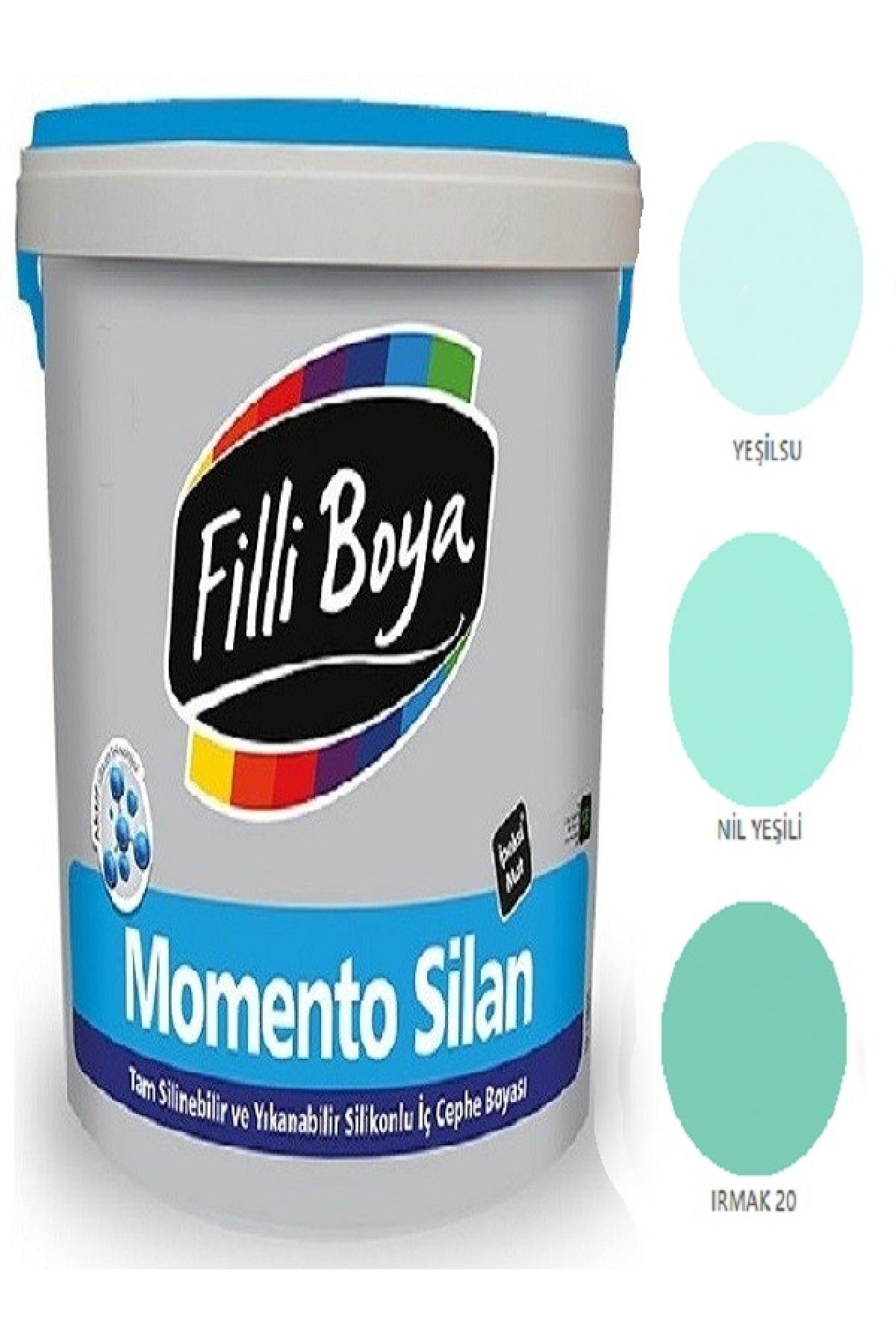 Momento Silane Full Wipeable Washable Silicone Silk Matte Paint 2.5lt (nile Green)