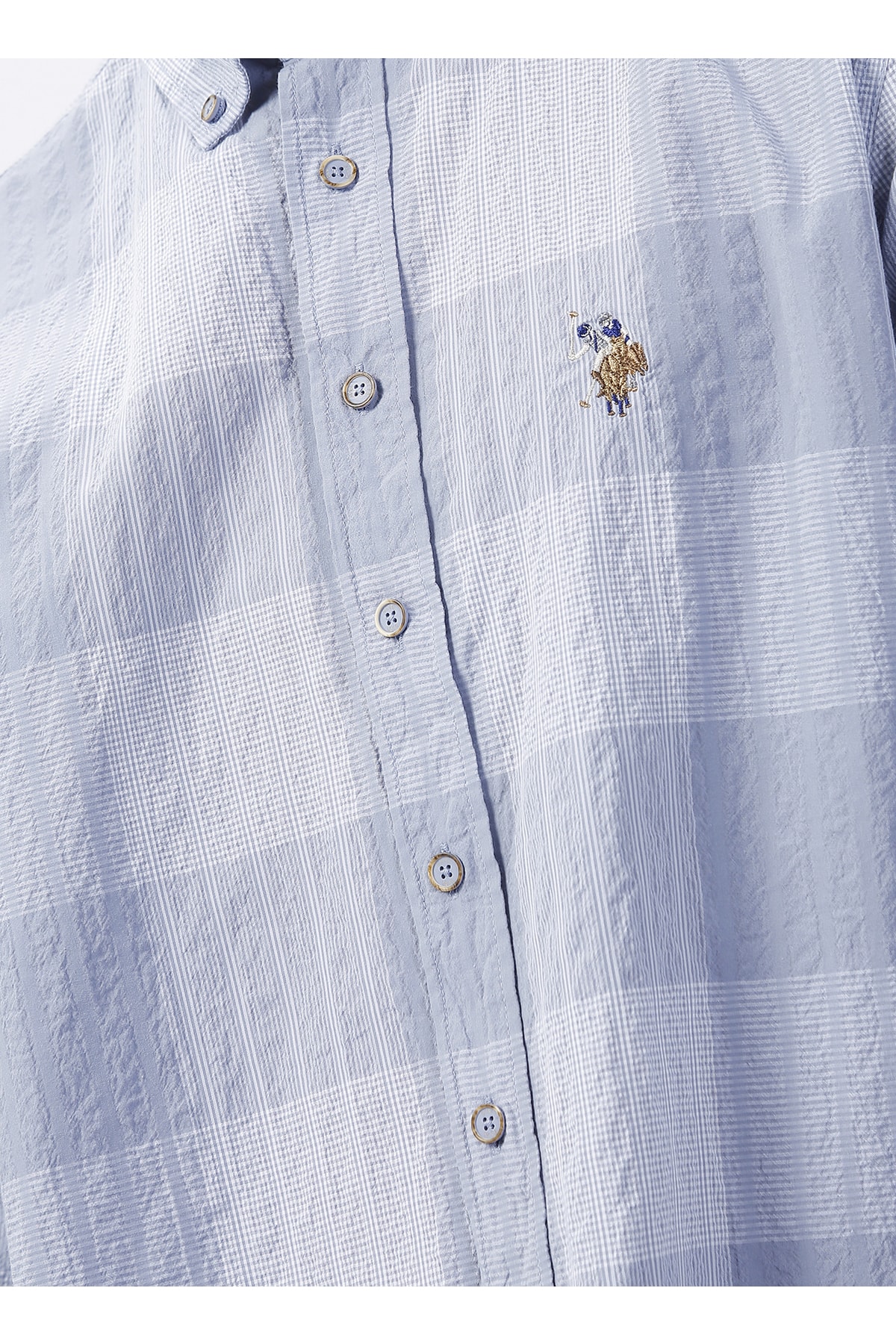 پیراهن مردانه خاکستری یو اس پولو | 5002967176 اورجینال - تصویر 6