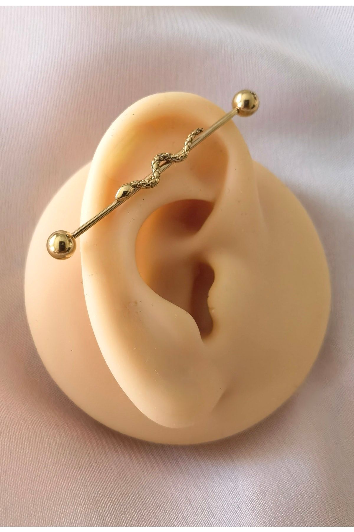 Bylin Surgical Steel Tiny Snake Bridge Piercing Bar Length 38 Mm 1 Piece