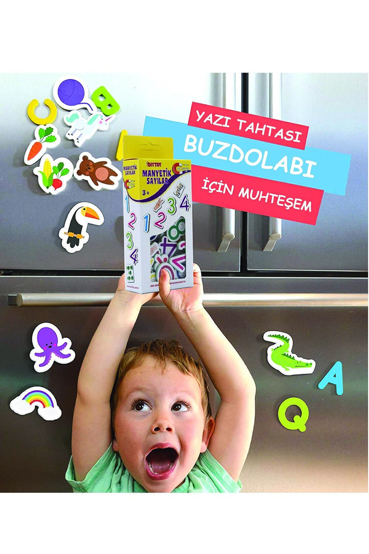 Mıknatıslı Aktivite Kartları Manyetik Sayılar, Taşıtlar, Hayvanlar, Alfabe Set 3+ Yaş 4lü Set