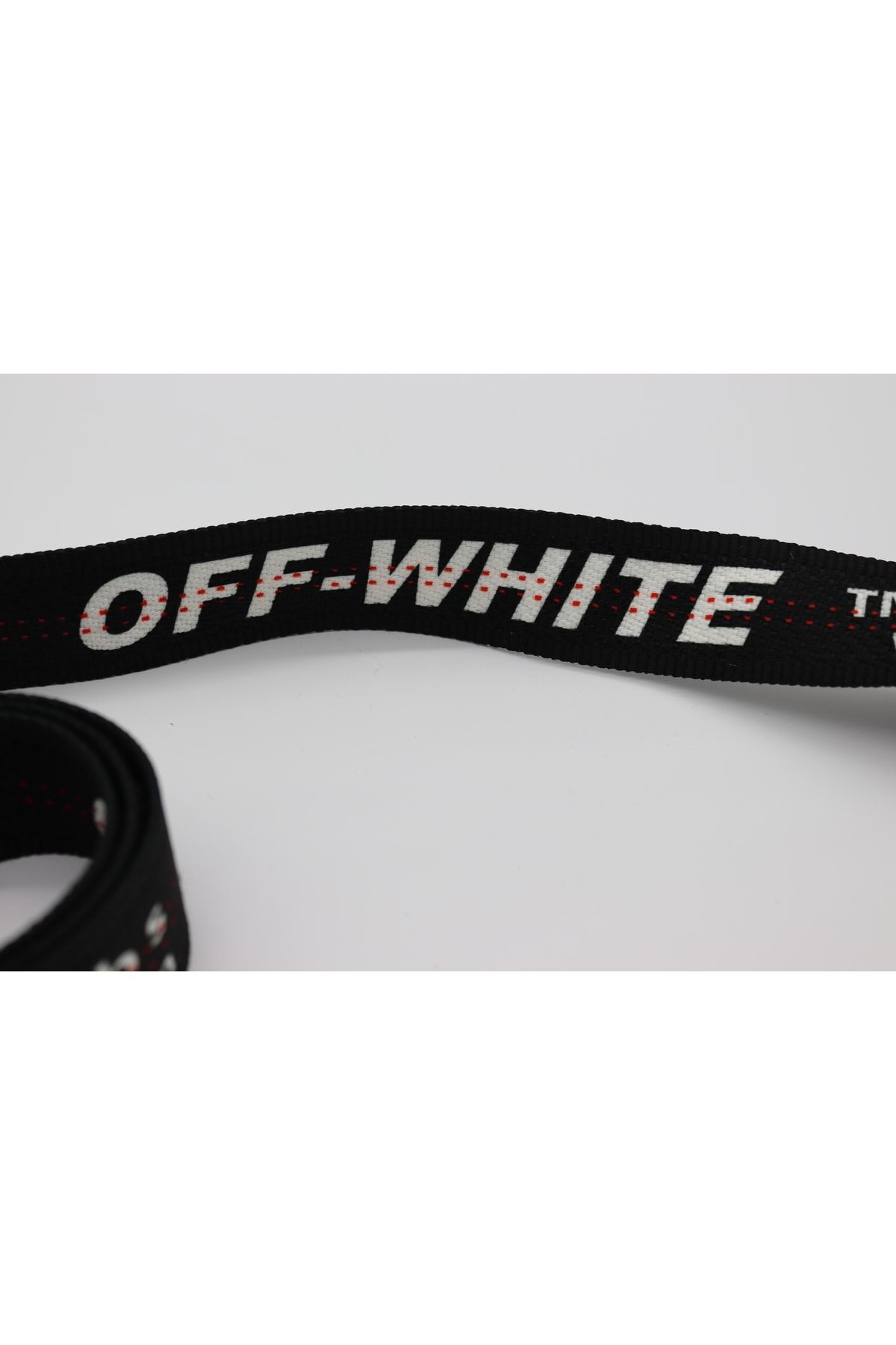 Anatolia Black Off white Woven Belt with White Writing