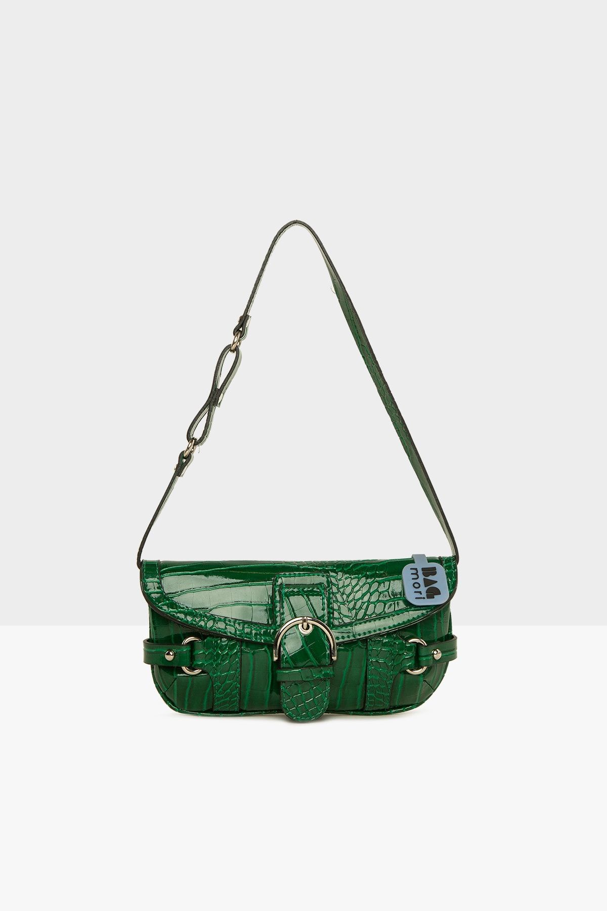 DOLCE & GABBANA Snakeskin Small Shoulder Bag Green 276270